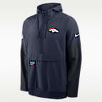 Denver Broncos Well Rounded Anorak Men's Nike NFL 1/2-Zip Hooded Jacket
