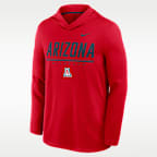 Arizona Sideline Men's Nike Dri-FIT College Long-Sleeve Hooded Top