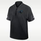 Carolina Panthers Sideline Coach Men's Nike NFL 1/2-Zip Short-Sleeve Jacket