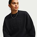 Nike Studio Fleece Medium Weight Women's Oversized Embossed Crew