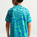 Maglia da calcio pre-partita a manica corta Nike Dri-FIT Brasile – Ragazzo/a