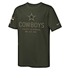 Dallas Cowboys Salute to Service Sideline Big Kids’ Nike Dri-FIT NFL T-Shirt