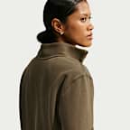 Playera de cierre de 1/4 para mujer Nike Studio Fleece Medium Weight