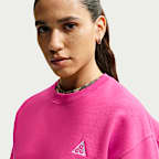 Sudadera de cuello redondo Therma-FIT para mujer Nike ACG "Tuff Fleece"