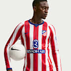Jersey de futbol de manga larga Nike Dri-FIT Replica del Club Atlético de Madrid local 2026/27 Stadium para hombre