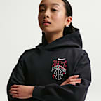 Sudadera con gorro de básquetbol de tejido Fleece oversized para niños talla grande Nike Sportswear