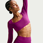 Nike Zenvy Women's Light-Support Padded Long-Sleeve Sports Bra