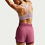 Nike One Pantalón corto de 8 cm con talle alto y diseño 2 en 1 Dri-FIT - Mujer