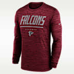 Atlanta Falcons Sideline Team Issue Velocity Men's Nike Dri-FIT NFL Long-Sleeve T-Shirt