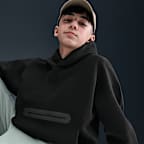 Sudadera con gorro sin cierre oversized para niño talla grande Nike Sportswear Tech Fleece