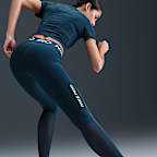 Nike Pro Women's Mid-Rise Full-Length Mesh-Paneled Leggings