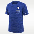 Los Angeles Rams Sideline Velocity Big Kids' Nike Dri-FIT NFL T-Shirt