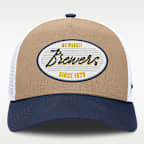 Milwaukee Brewers Rise Men's Nike MLB A-Frame Trucker Adjustable Hat
