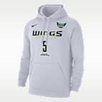 Sudadera con gorro sin cierre Nike de tejido Fleece de la WNBA Paige Bueckers Dallas Wings Club