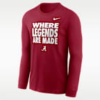 Alabama Sideline Slogan Men's Nike Dri-FIT College Long-Sleeve T-Shirt