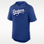Los Angeles Dodgers Arched Wordmark Men's Nike Dri-FIT MLB Hooded T-Shirt
