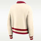 Sudadera de cuello redondo universitaria Nike cropped de cierre de 1/4 para mujer Alabama Legacy