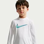 Shorts de playa o alberca con forro de ropa interior de 13 cm para niño talla pequeña Nike Swim Breaker Logo Tape