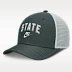 Michigan State Legacy Arch Rise Men's Nike Dri-FIT College Trucker Adjustable Hat