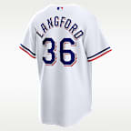 Wyatt Langford Texas Rangers Men's Nike MLB Replica Jersey