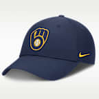 Gorra Nike Dri-FIT de la MLB ajustable para hombre Milwaukee Brewers Club