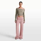 NikeSKIMS Stretch Knit Women's Off-Shoulder Long-Sleeve Top