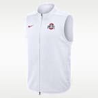Chaleco universitario Nike Therma-FIT de cierre completo para hombre Ohio State Primetime Victory