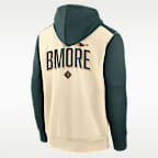 Baltimore Orioles Authentic Collection City Connect Men's Nike Therma MLB Pullover Hoodie