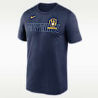 Milwaukee Brewers Knockout Team Legend Men's Nike Dri-FIT MLB T-Shirt