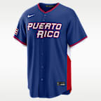 Jersey Nike Stadium para hombre Javier Báez Puerto Rico National Baseball Team 2026 World Baseball Classic