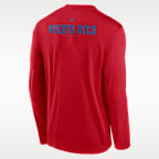 Puerto Rico National Baseball Team 2026 World Baseball Classic 2-Hit Legend Men's Nike Dri-FIT Long-Sleeve T-Shirt