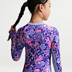 Conjunto de shorts y bikini de espalda deportiva para niña talla grande Nike Swim