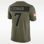 Jersey para hombre Nike Dri-FIT de la NFL Limited C.J. Stroud Houston Texans Salute to Service