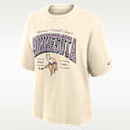 Playera Nike de la NFL para mujer Minnesota Vikings Vintage Mod Boxy
