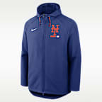 New York Mets Authentic Collection Men's Nike Therma-FIT MLB Full-Zip Hooded Jacket