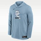 Playera de manga larga con gorro Nike Dri-FIT de la MLB para hombre de los Washington Nationals City Connect