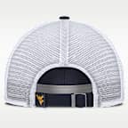 West Virginia On-Field Club Gameday Men's Nike College Trucker Adjustable Hat
