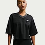 Jersey de malla cropped oversized Heritage para mujer Nike Sportswear