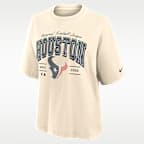 Playera Nike de la NFL para mujer Houston Texans Vintage Mod Boxy