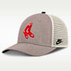 Gorra de rejilla Nike de la MLB ajustable para hombre Boston Red Sox Cooperstown Rise