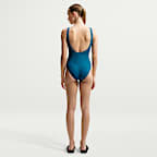 Nike Swim Women's Shoreline Texture Scoop Neck One Piece