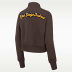San Diego Padres Phoenix Women's Nike MLB Cropped 1/4-Zip Crew