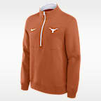 Texas Primetime Primary Logo Men's Nike College 1/2-Zip Crew