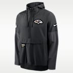 Baltimore Ravens Well Rounded Anorak Men's Nike NFL 1/2-Zip Hooded Jacket