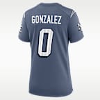 Jersey Nike de la NFL Game para mujer Christian Gonzalez New England Patriots Rivalries Collection