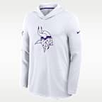 Playera de manga larga Nike Dri-FIT de la NFL con gorro para hombre Minnesota Vikings Alt