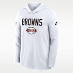 Cleveland Browns Pass Accuracy Men's Nike Dri-FIT NFL Long-Sleeve Hooded Top