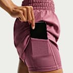 Nike One Pantalón corto de 8 cm con talle alto y diseño 2 en 1 Dri-FIT - Mujer