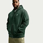 Sudadera con gorro de tejido Fleece y cierre completo para hombre Nike Club