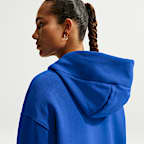 Chelsea FC Phoenix Fleece Nike Soccer ekstra stor hettejakke med hel glidelås til dame